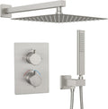 Iriber Thermostatic Shower System Wall Mount with 12in Rainfall Head