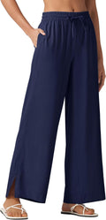 Willit Women's Wide Leg Swim Beach Pants UPF 50 (Style R75Z)
