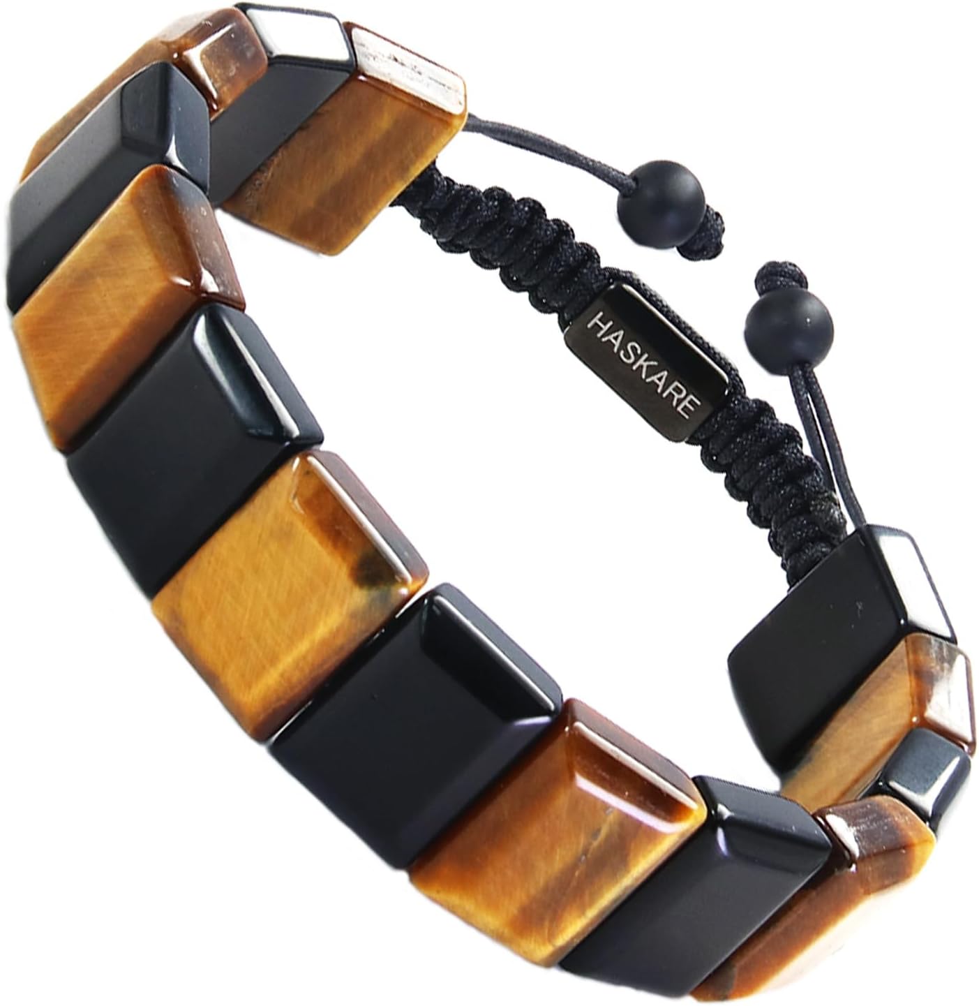 HASKARE Tiger Eye Bracelet for Men - Unique Natural Stone Gift