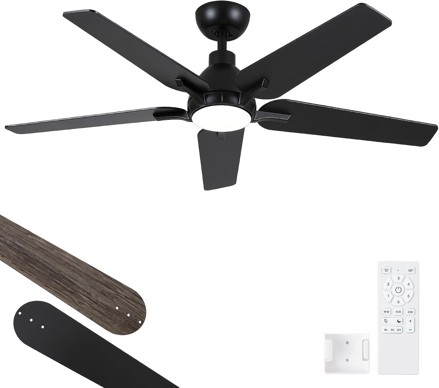 52 Inch Ceiling Fan with Lights and Remote for Modern Homes