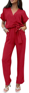 PRETTYGARDEN Women's Summer One Piece Jumpsuit - Flattering Wide Leg