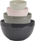 TTU Hobnail Style 4 Piece Mixing Bowl Set for Cooking