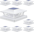Solar Post Cap Lights 8 Pack 2-Mode Bright 4x4 Post Lights - Deck