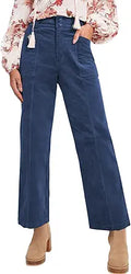 Acelitt Women Casual Fall Straight Leg Corduroy Pants - Elastic Waist