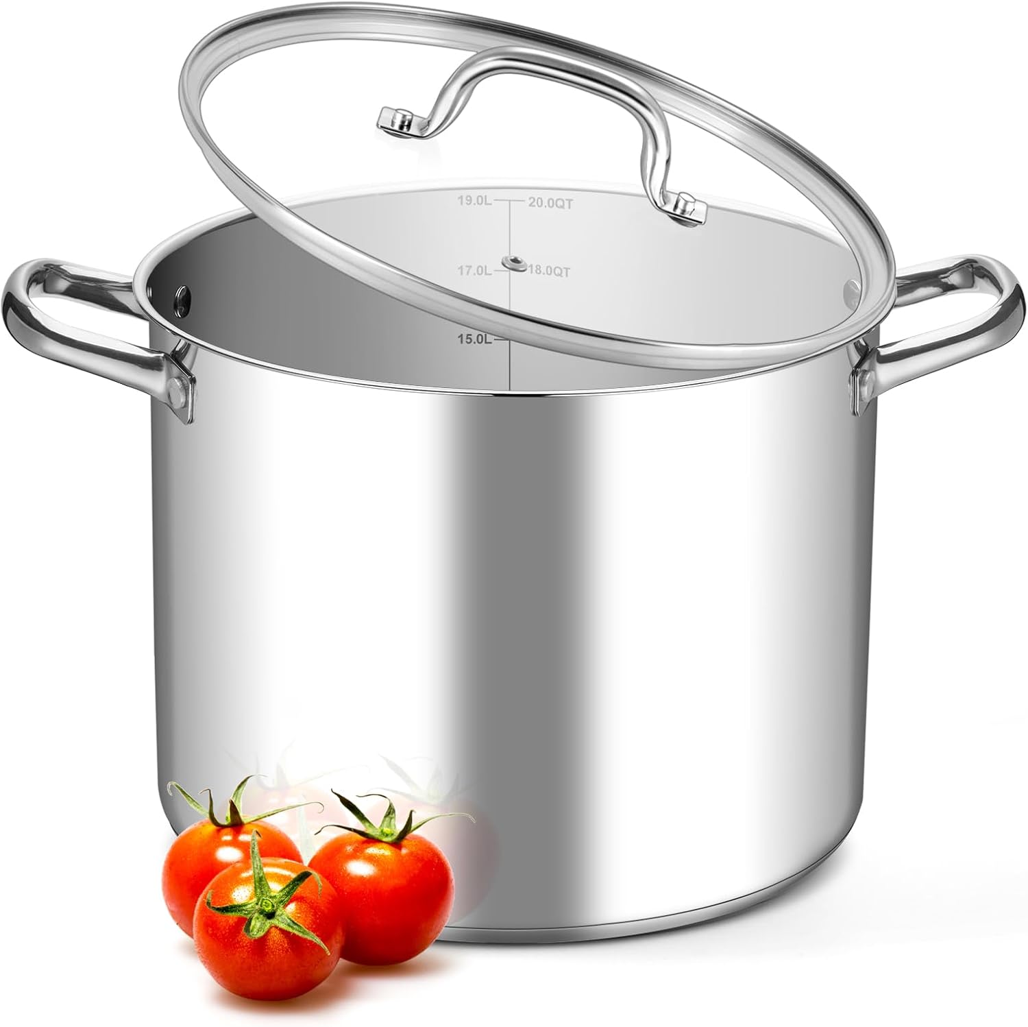 Leonyo 20QT Stock Pot - Heavy Duty Stainless Steel Cookware
