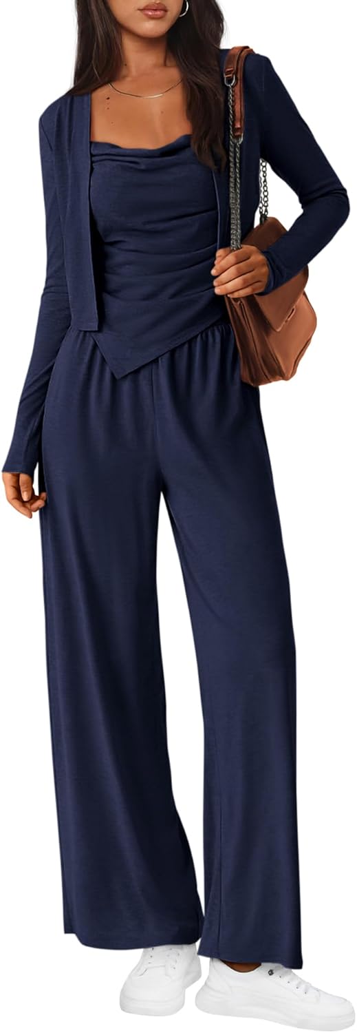 BTFBM Women's Fall Lounge Sets 3 Piece Outfit for Comfort