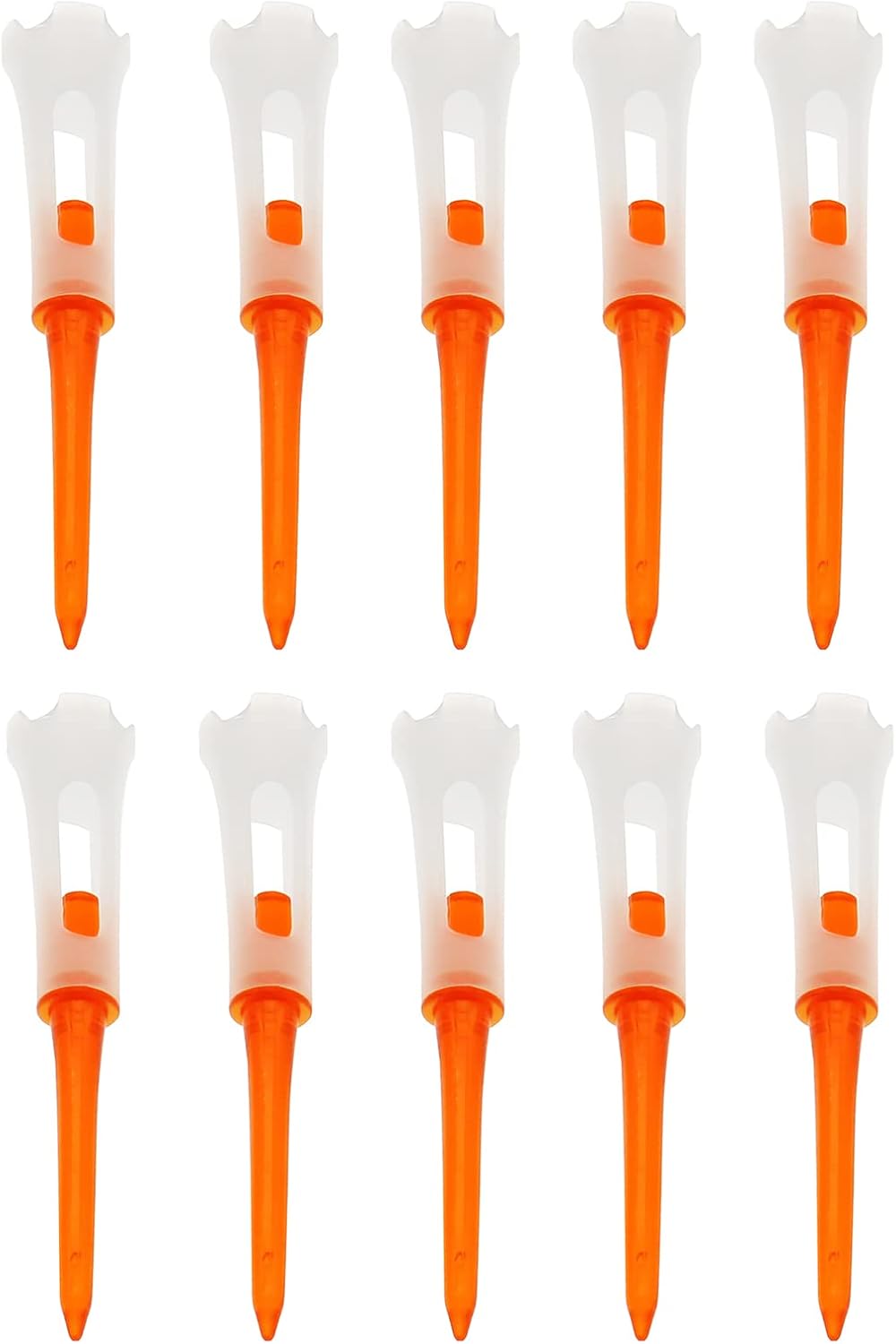 Professional Performance Golf Tees - Reduce Friction! 10 Pcs 3-1/4 Inch