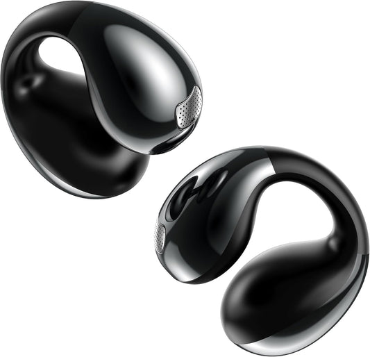 LeMuna Clip-On Open Ear Bluetooth Earbuds - Clear Sound, 28-Hour Playtime