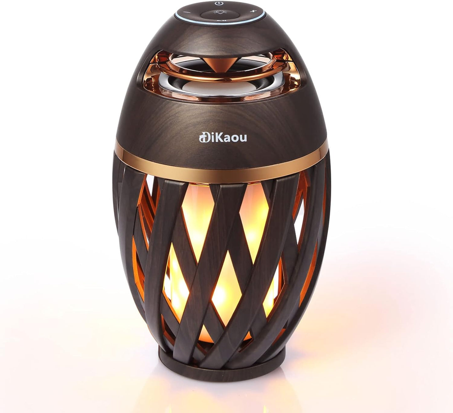 DIKAOU Outdoor Bluetooth Speaker with LED Flame Atmosphere