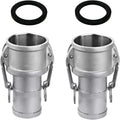 2PCS Global Type C Cam and Groove Hose Fitting 4ft Socket x 4ft Hose