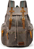 GEARONIC Vintage Canvas Backpack - Rugged Everyday Laptop Bag