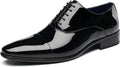 DECARSDZ Mens Faux Patent Leather Oxford Tuxedo Dress Shoes