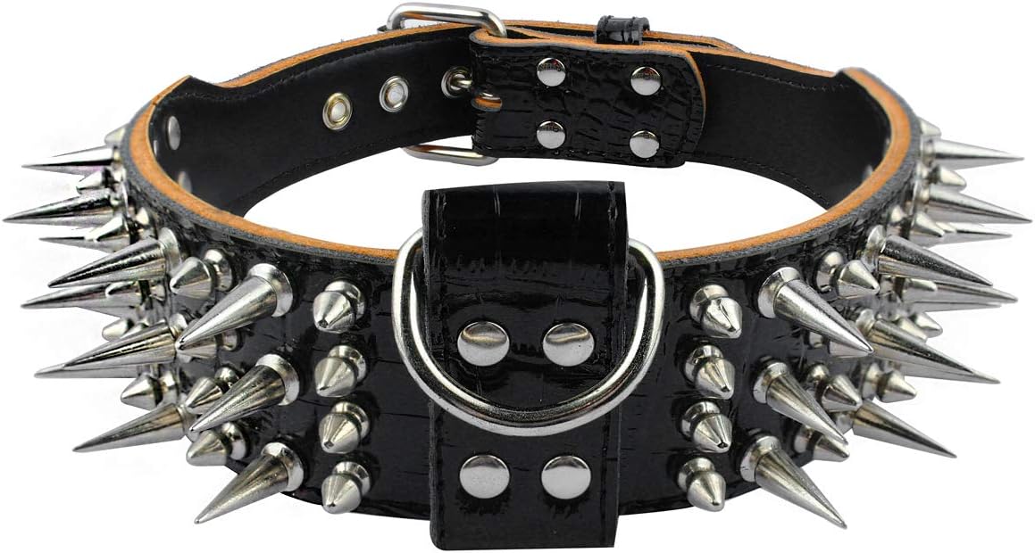 Luxury Sharp Spiked Dog Collar for Medium Dogs by PET ARTIST