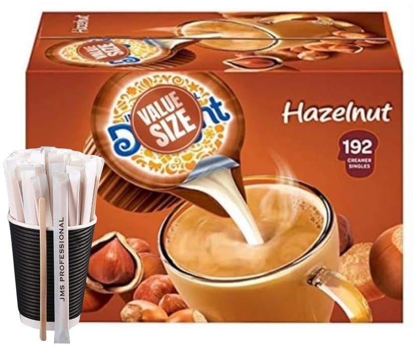 Hazelnut Coffee Creamer Singles by JMS PROFESSIONAL - 192 Pack