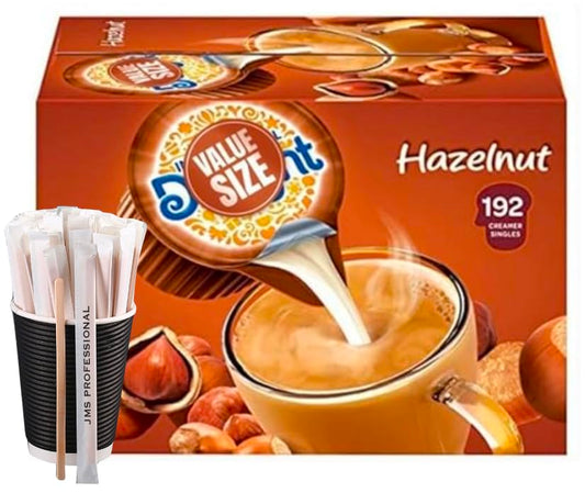 Hazelnut Coffee Creamer Singles by JMS PROFESSIONAL - 192 Pack