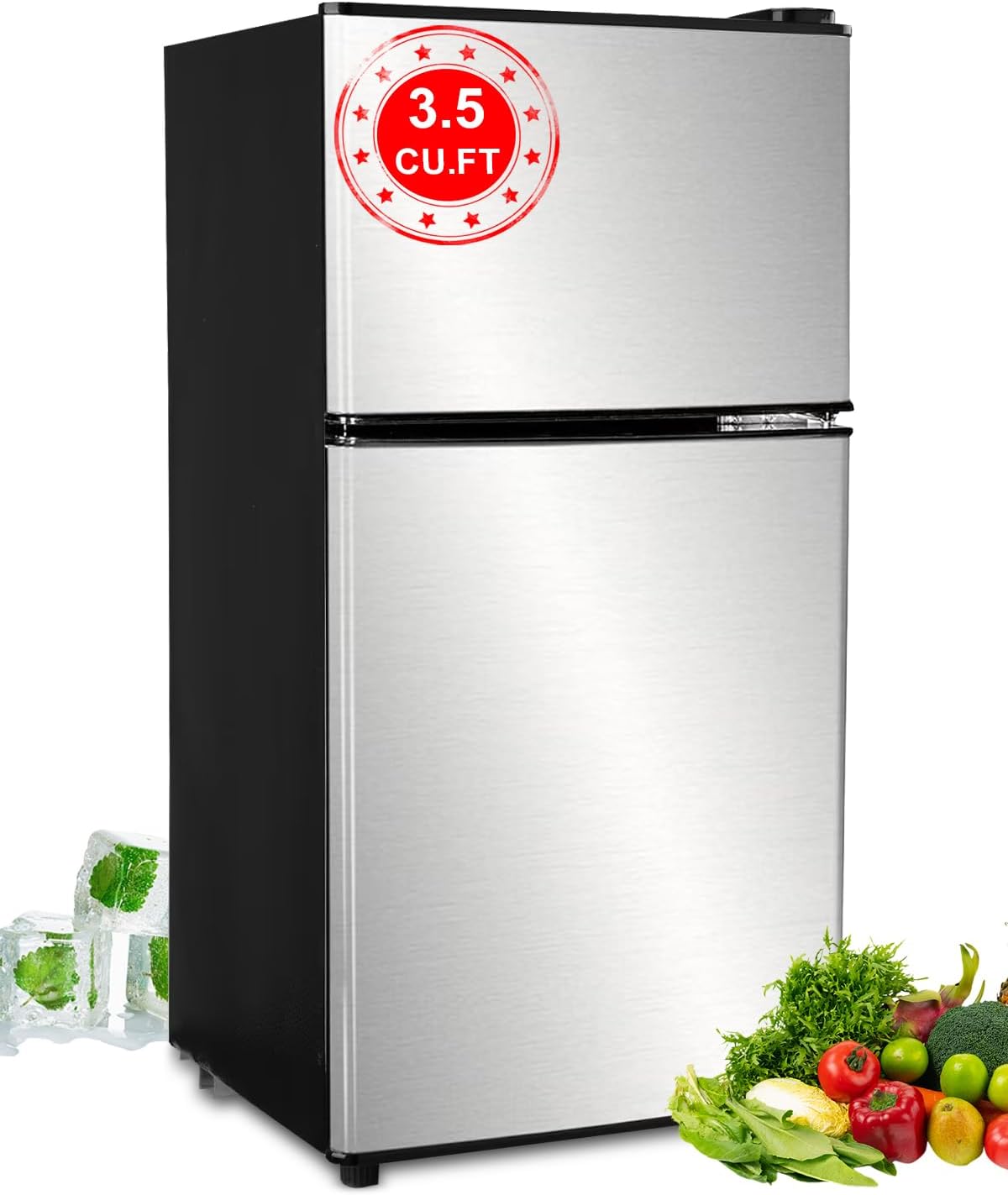3.5 Cu.Ft Refrigerator with Adjustable Thermostat Control