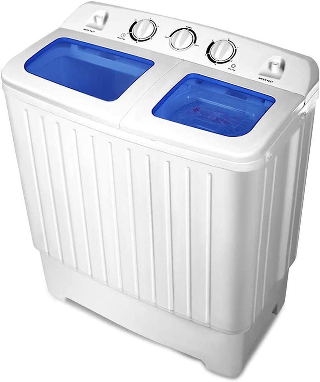 Compact 17.6lbs Twin Tub Washer/Spinner, Blue+White - Casart