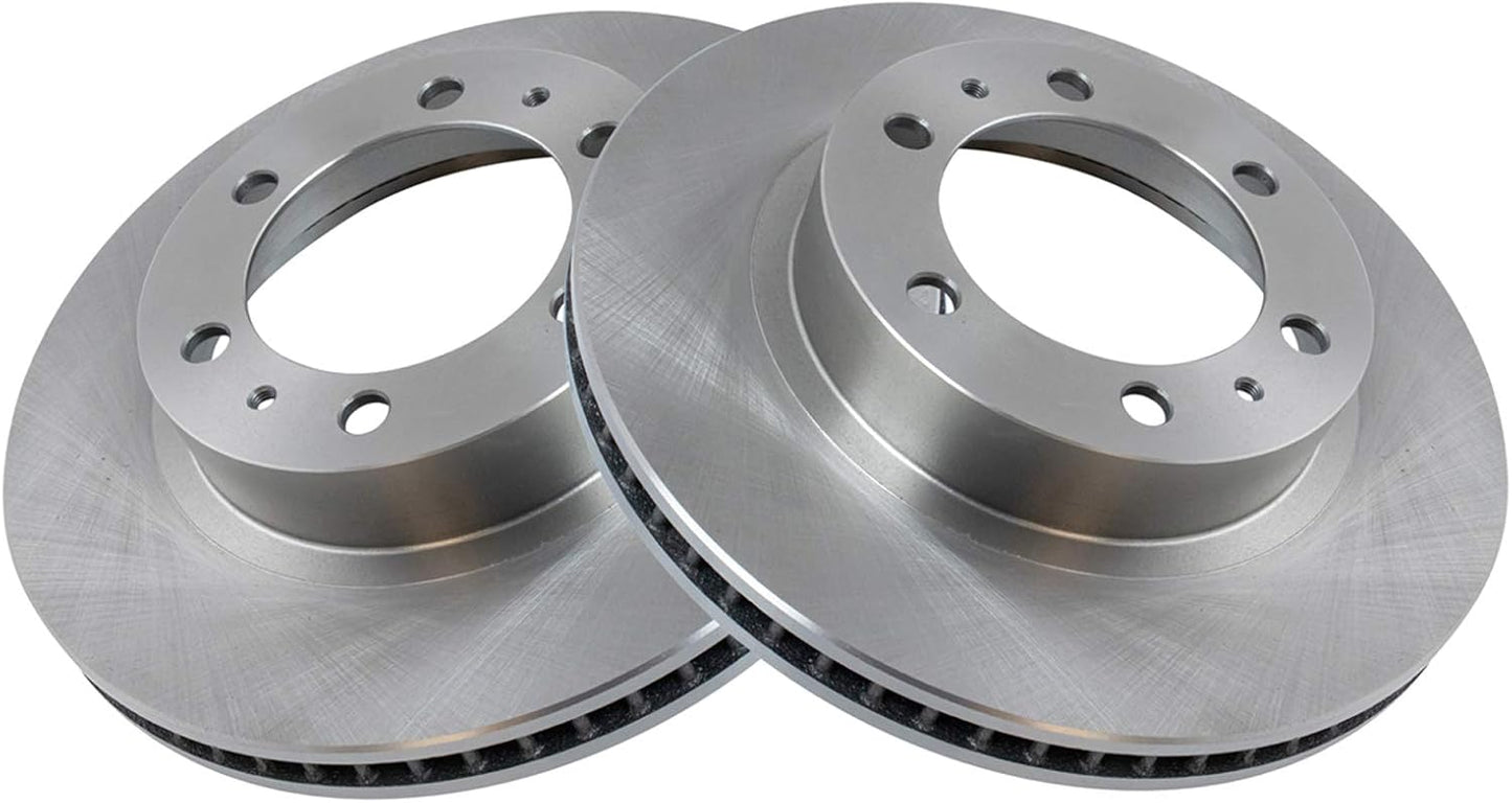 TRQ Front Brake Rotors Set Vented for Toyota 4Runner & Tacoma