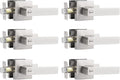 Privacy Door Levers 6 Pack Satin Nickel - Square Keyless Privacy Locks
