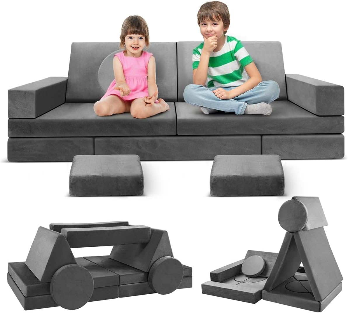 Modular Kids Play Couch for Creative Fun and Learning