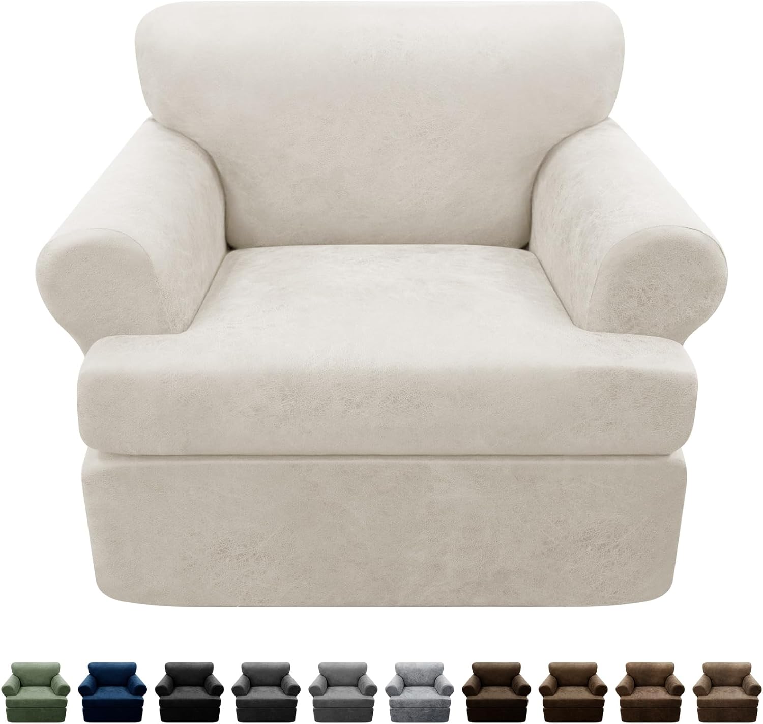 2-Pieces T Cushion Armchair Slipcovers for Stylish Protection