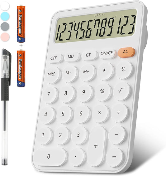 Decklit Cute Desktop Calculator - Big Buttons, Extra Large Display