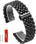 Dressy Quick Release 7-Row Stainless Steel Watch Band - Dressy Fit