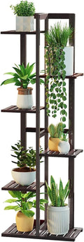 DolceLuna 6-Tier Bamboo Plant Stand Corner Shelf - Space Saving