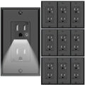 Night Light Wall Outlet with Sensor - Tamper Resistant 10-Pack