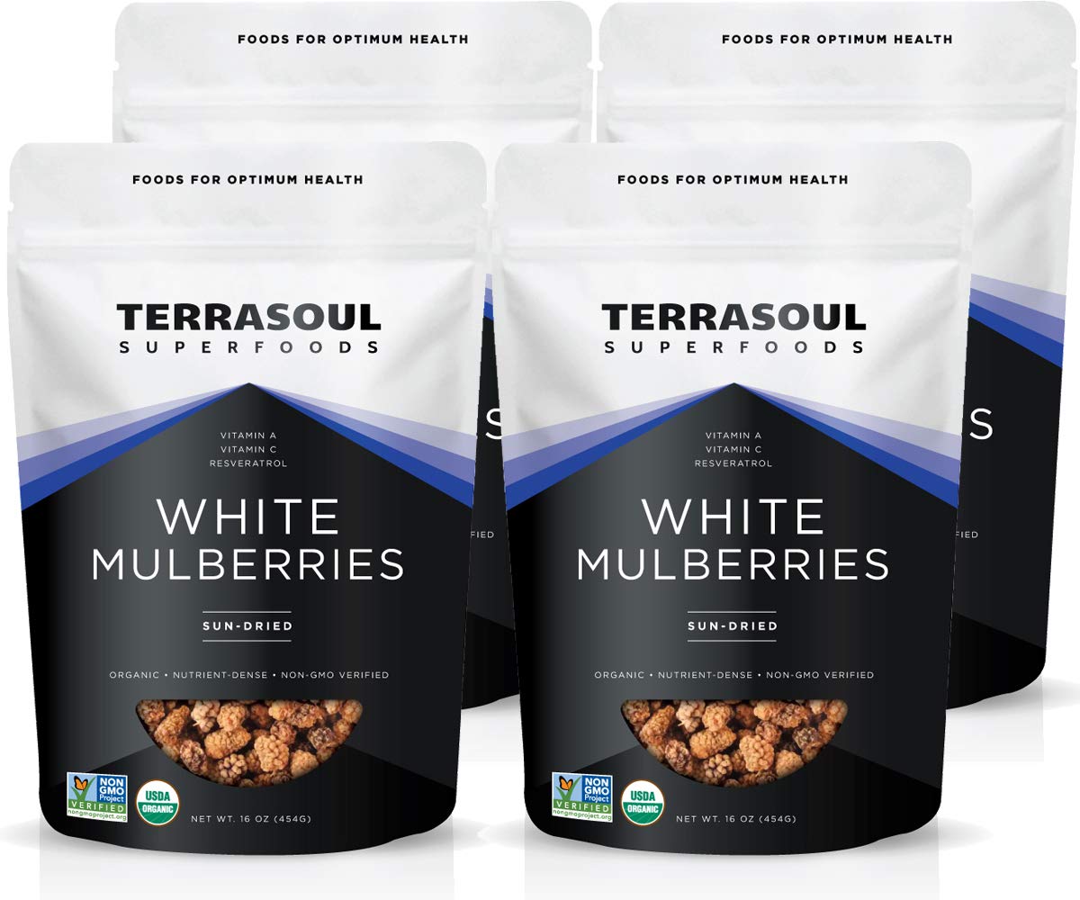 Organic Sun-dried White Mulberries for Healthy Snacking