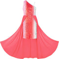 GRACE KARIN Girls Sequin One-Shoulder Dress - Pageant & Party