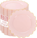 Pink Disposable Dessert Plates 7.5in 100-Pack - Party Ready
