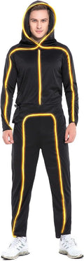 HSCTEK Light-up Adult Stick Figure Costume for Halloween Fun