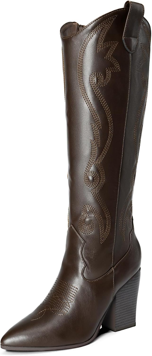 DREAM PAIRS Cowboy Boots for Women: Stylish Knee High Footwear