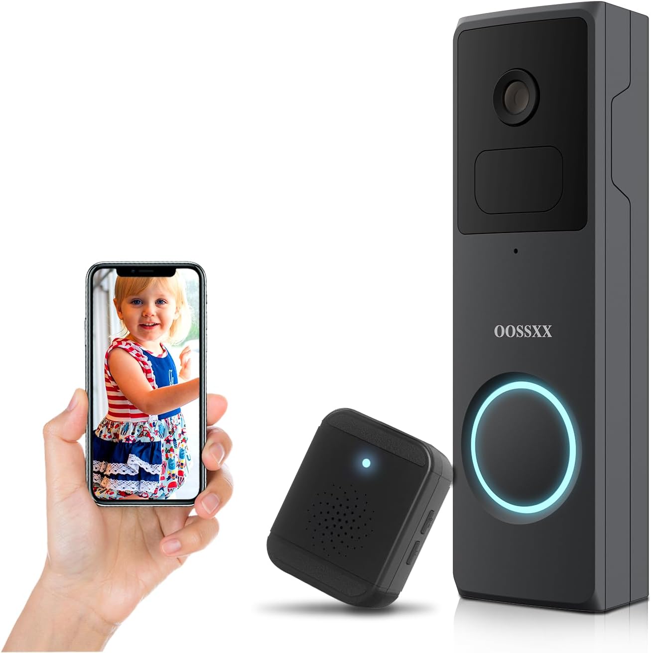 Wireless 2K HD Doorbell Camera Kit