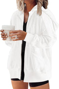 Eytino Womens Plus Size Long Sleeve Zip Up Oversized Casual Hoodie