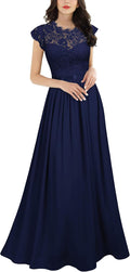 Miusol Women's Floral Lace Maxi Dress for Elegant Evening Events