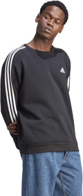 adidas Men's Essentials 3-Stripes Fleece Sweatshirt for Comfort