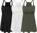 SUIEK Maternity Nursing Tank Tops 3-Pack - Comfortable One-Handed