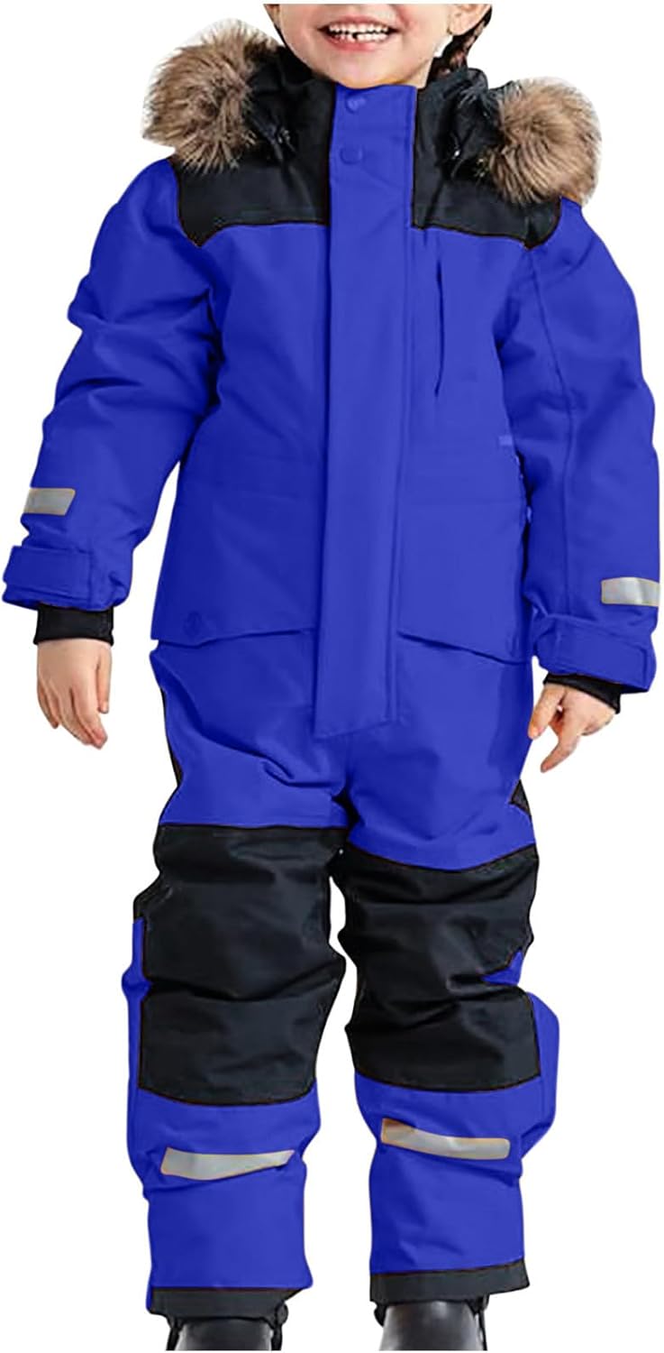 Snow Suit for Kids Winter Outdoor One Piece Ski Suit Waterproof
