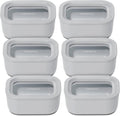 Caraway 6pc Glass Food Storage Set - Compact 2.6 Cup Stackable