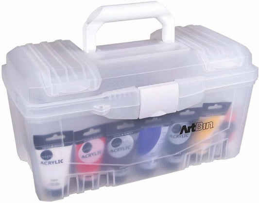 ArtBin 17 in Twin Top Supply Box Organizer with Handle