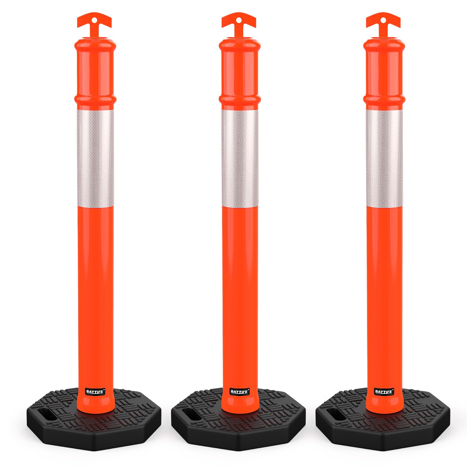 BATTIFE 45in Delineator Post with Base for Traffic Control