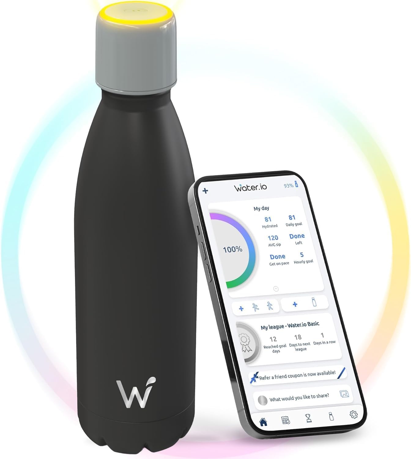Hydration Hero - Track & Motivate, Color LED Reminder