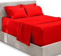 Split King Sheet Set Cherry Red - Extra Deep Pocket 6-Piece