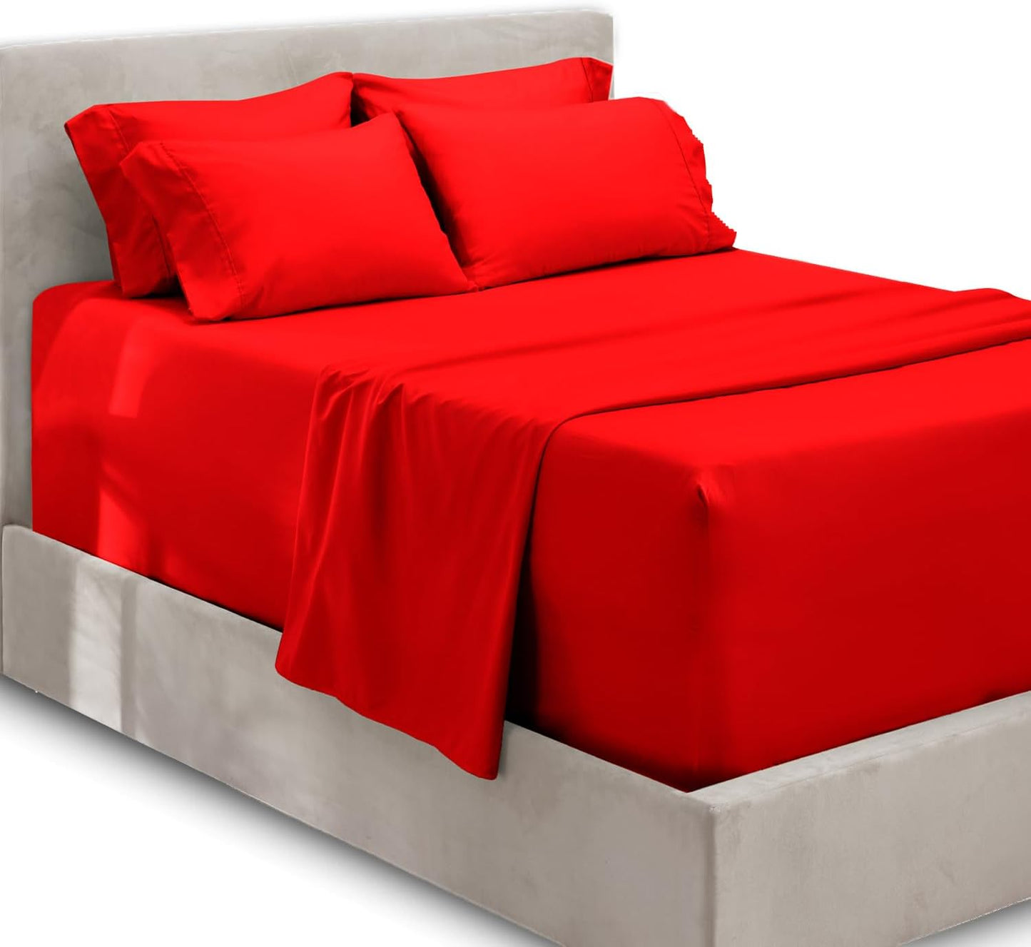Luxury Soft Split King Size Bed Sheet Set with Extra Deep Pockets