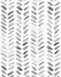 Sevalo Gray and White Peel and Stick Wallpaper Boho Herringbone - Easy