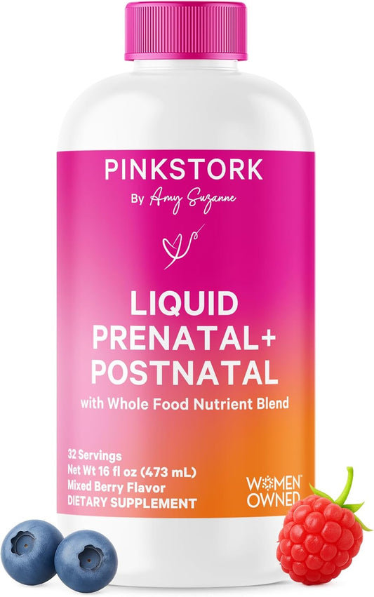 Pink Stork Liquid Prenatal Vitamins for Women - Berry Flavor