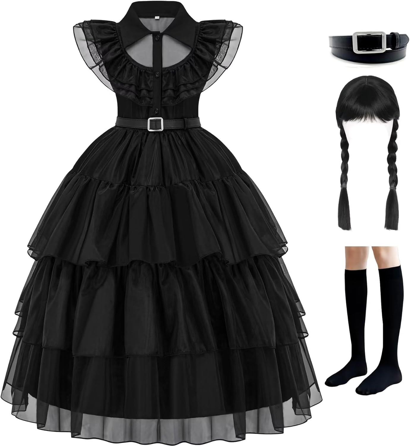 Avady Black Dress Up Costume for Girls Birthday Party Fun