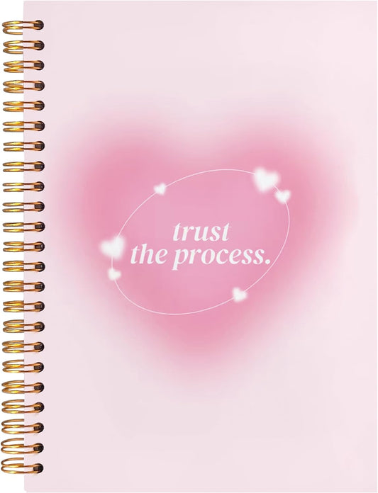 Trust the Process: Pink Aesthetic Spiral Notebook